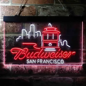 Budweiser San Francisco Cable Car Neon-Like LED Sign