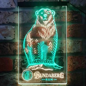 Bundaberg Rum Bear - Logo Neon-Like LED Sign