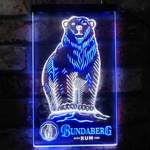 Bundaberg Rum Bear - Logo Neon-Like LED Sign