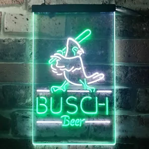 Busch Baseball Bird Neon-Like LED Sign