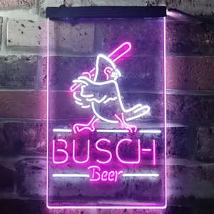 Busch Baseball Bird Neon-Like LED Sign