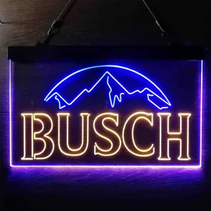 Busch Mountain White Neon-Like LED Sign