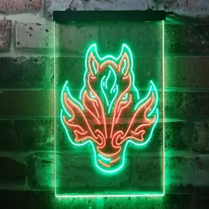 Calgary Flames Alternate Logo Neon-Like LED Sign