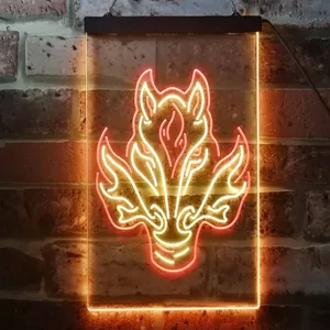 Calgary Flames Alternate Logo Neon-Like LED Sign