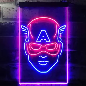 Captain America Face Neon-Like LED Sign