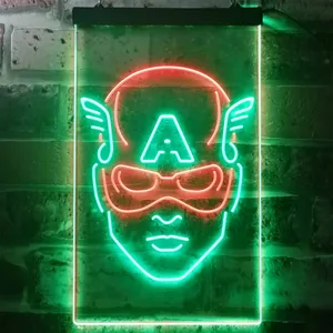 Captain America Face Neon-Like LED Sign