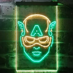 Captain America Face Neon-Like LED Sign