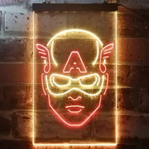 Captain America Face Neon-Like LED Sign