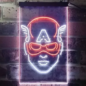 Captain America Face Neon-Like LED Sign