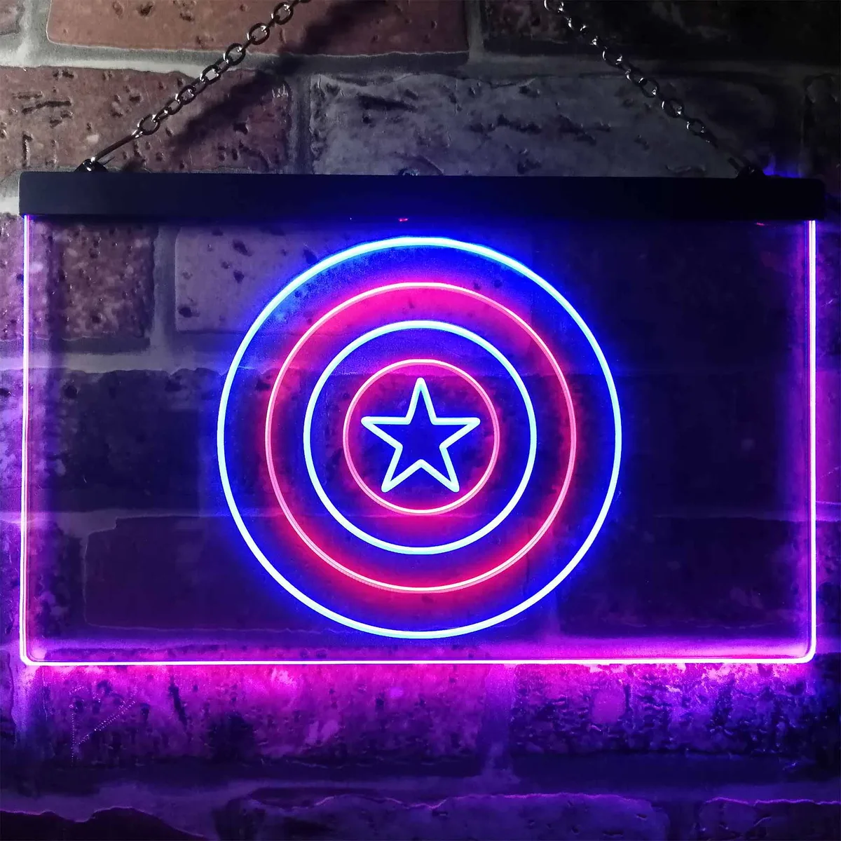 Captain America Shield Neon-Like LED Sign
