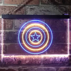 Captain America Shield Neon-Like LED Sign