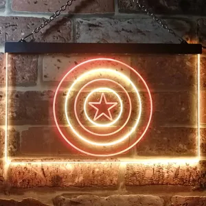 Captain America Shield Neon-Like LED Sign