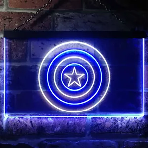 Captain America Shield Neon-Like LED Sign