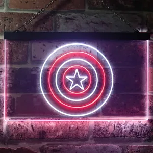 Captain America Shield Neon-Like LED Sign