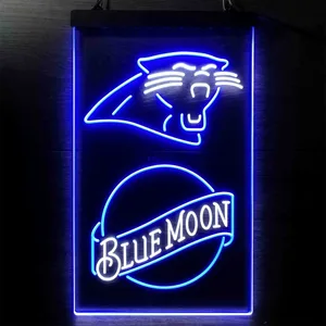 Carolina Panthers Blue Moon Neon-Like LED Sign
