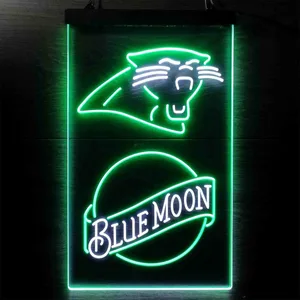 Carolina Panthers Blue Moon Neon-Like LED Sign
