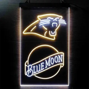 Carolina Panthers Blue Moon Neon-Like LED Sign