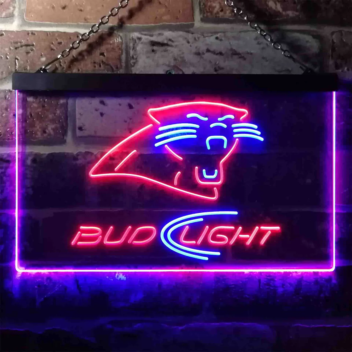 Carolina Panthers Bud Light Neon-Like LED Sign