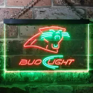 Carolina Panthers Bud Light Neon-Like LED Sign