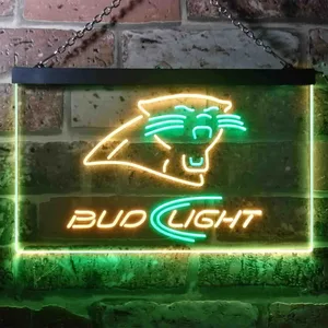 Carolina Panthers Bud Light Neon-Like LED Sign