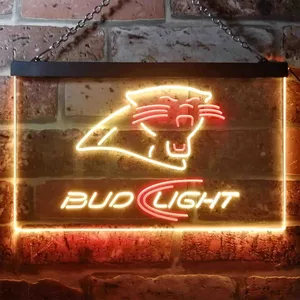 Carolina Panthers Bud Light Neon-Like LED Sign