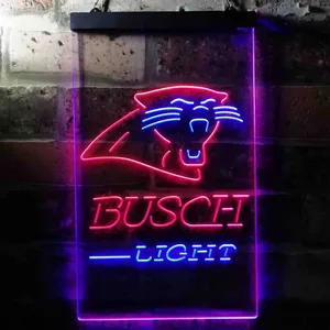 Carolina Panthers Busch Light Neon-Like LED Sign