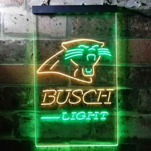 Carolina Panthers Busch Light Neon-Like LED Sign