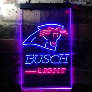 Carolina Panthers Busch Light Neon-Like LED Sign