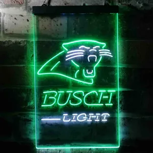 Carolina Panthers Busch Light Neon-Like LED Sign