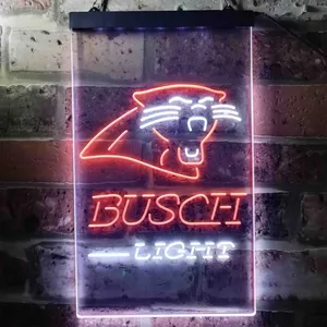 Carolina Panthers Busch Light Neon-Like LED Sign