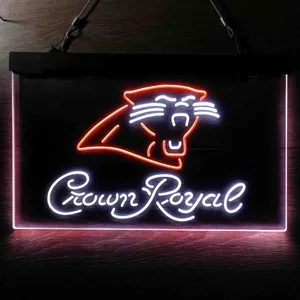 Carolina Panthers Crown Royal Neon-Like LED Sign