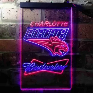 Charlotte Bobcats Budweiser Neon-Like LED Sign