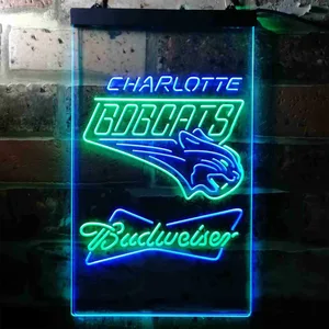 Charlotte Bobcats Budweiser Neon-Like LED Sign