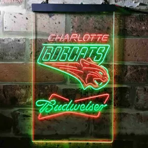 Charlotte Bobcats Budweiser Neon-Like LED Sign