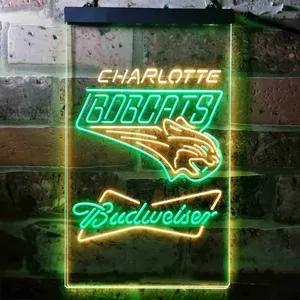 Charlotte Bobcats Budweiser Neon-Like LED Sign