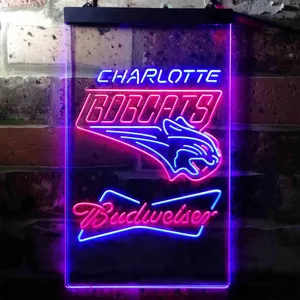 Charlotte Bobcats Budweiser Neon-Like LED Sign