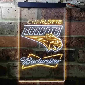 Charlotte Bobcats Budweiser Neon-Like LED Sign