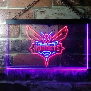 Charlotte Hornets Logo Neon-Like LED Sign