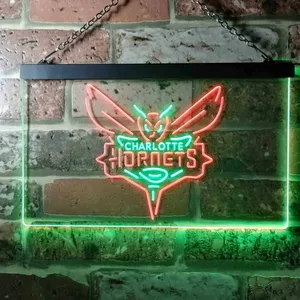 Charlotte Hornets Logo Neon-Like LED Sign