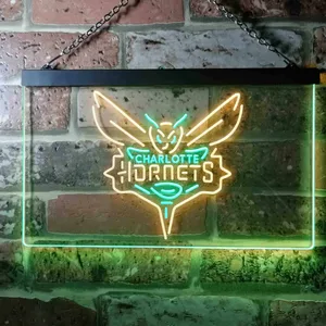Charlotte Hornets Logo Neon-Like LED Sign