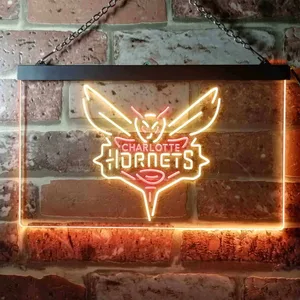 Charlotte Hornets Logo Neon-Like LED Sign