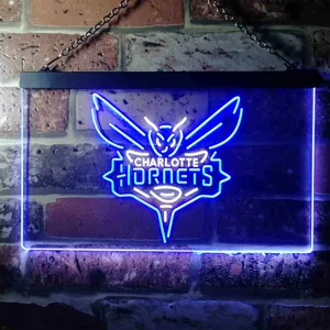 Charlotte Hornets Logo Neon-Like LED Sign