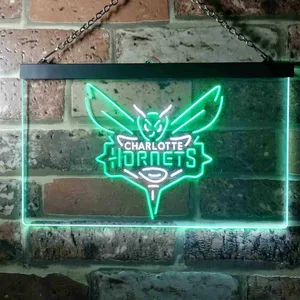 Charlotte Hornets Logo Neon-Like LED Sign