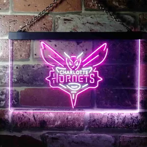 Charlotte Hornets Logo Neon-Like LED Sign