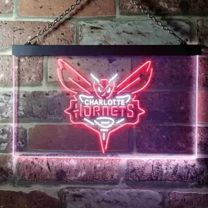 Charlotte Hornets Logo Neon-Like LED Sign