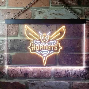 Charlotte Hornets Logo Neon-Like LED Sign