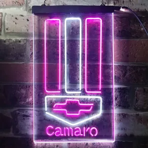 Chevrolet Camaro Emblem Neon-Like LED Sign