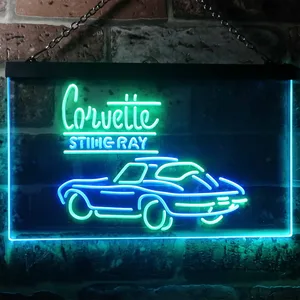 Chevrolet Corvette Stingray Neon-Like LED Sign