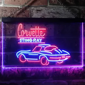 Chevrolet Corvette Stingray Neon-Like LED Sign