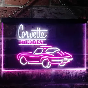 Chevrolet Corvette Stingray Neon-Like LED Sign